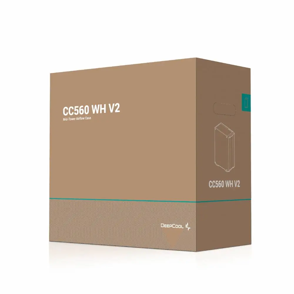 Кутия DeepCool CC560 v2 ATX Middle Tower Case White