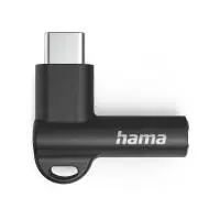 HAMA Адаптер Hama USB-C &ndash; 3,5 mm жак, Aux, 90&deg;, черен