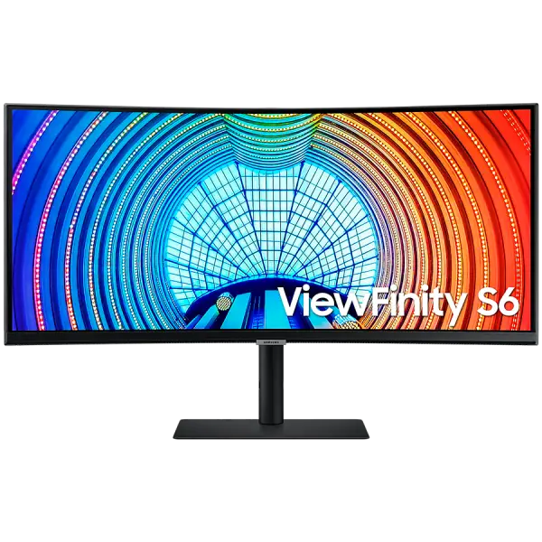 Монитор SAMSUNG ViewFinity S6 HRM S65UC LS34C652UAUXEN, 34", VA Curved, UWQHD 3440x1440, 100Hz, 5ms, HDR10, AMD FreeSync, HDMI, DP 