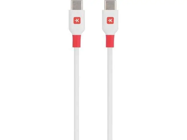 Кабел Skross, USB-C - USB-C мъжко, USB 2.0, 1.2м, Бял