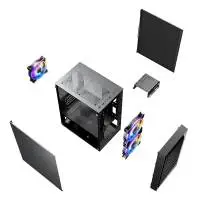 Кутия 1stPlayer BS-2 Case mATX 3 fans included