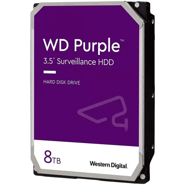 Твърд диск WD Purple Surveillance 8TB 3.5" 256MB 5640rpm SATA3 6GB/s - WD85PURZ