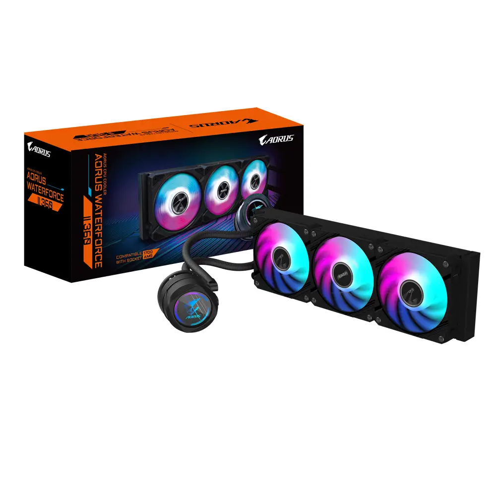 Водно охлаждане за процесор Gigabyte AORUS WATERFORCE  II 360 Black