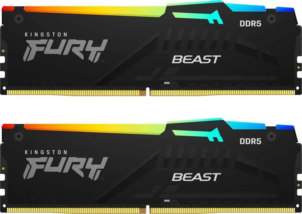 Памет Kingston FURY Beast Black RGB 32GB (2x16GB) 6000MHz CL30 EXPO - KF560C30BBEAK2-32