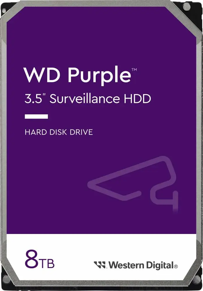 Твърд диск WD Purple Surveillance 8TB 3.5" 256MB 5640rpm SATA3 6GB/s - WD85PURZ