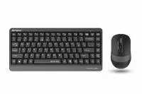 Комплект клавиатура и мишка A4TECH Fstyler F1110Q, Безжичен, Сива