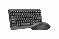 Комплект клавиатура и мишка A4TECH Fstyler F1110Q, Безжичен, Сива