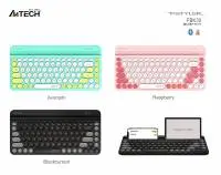 Безжична клавиатура A4tech Fstyler FBK30, Bluetooth, 2.4G, Стойка за телефон, Кирилизирана, Авокадо