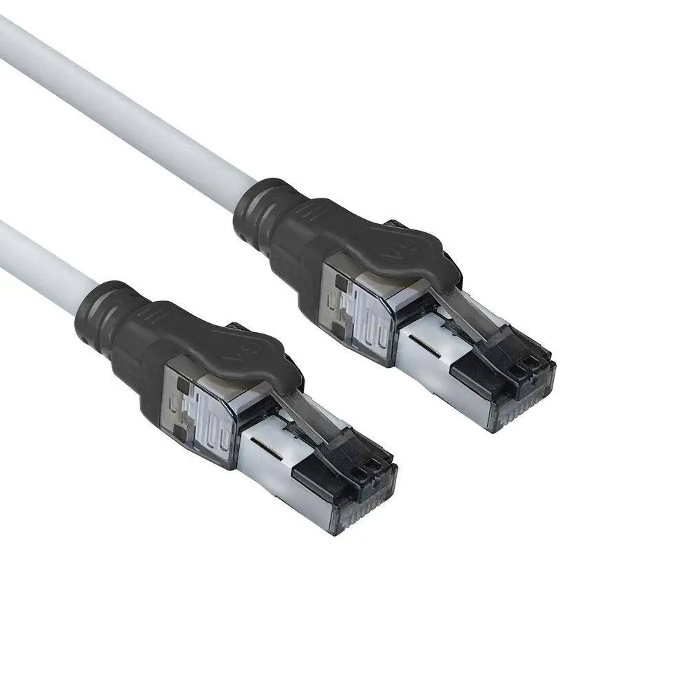 Мрежов пач кабел ACT S/FTP, CAT6A, RJ-45 - RJ-45, 3.0 m, Медни проводници, Сив