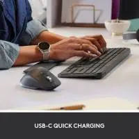 Клавиатура с мишка Logitech MX Keys Bluetooth Combo For Business Gen 2 Graphite US INT - 920-010933 