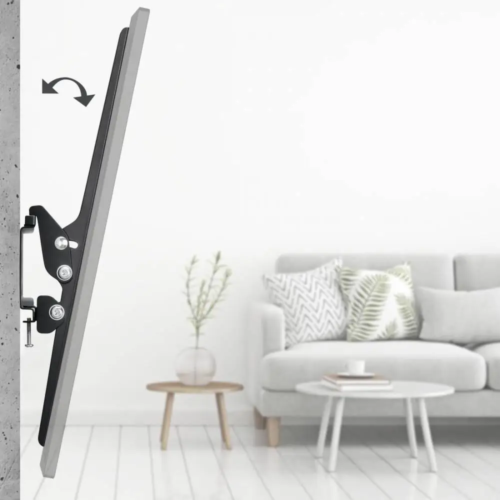 Стенна стойка за TV, 32-75", до 40кг, черна