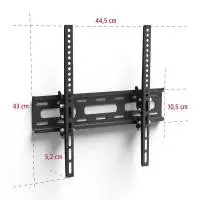 Стенна стойка за TV, 32-75", до 40кг, черна