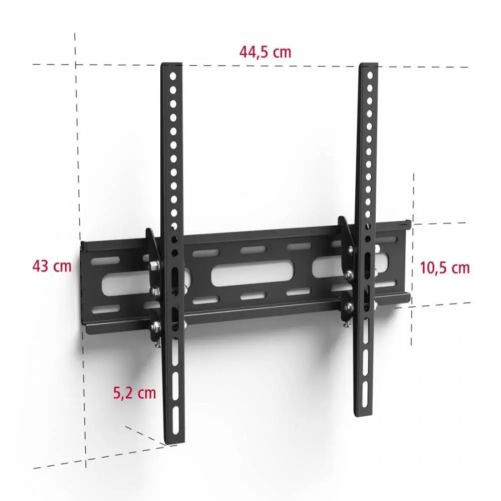 Стенна стойка за TV, 32-75", до 40кг, черна