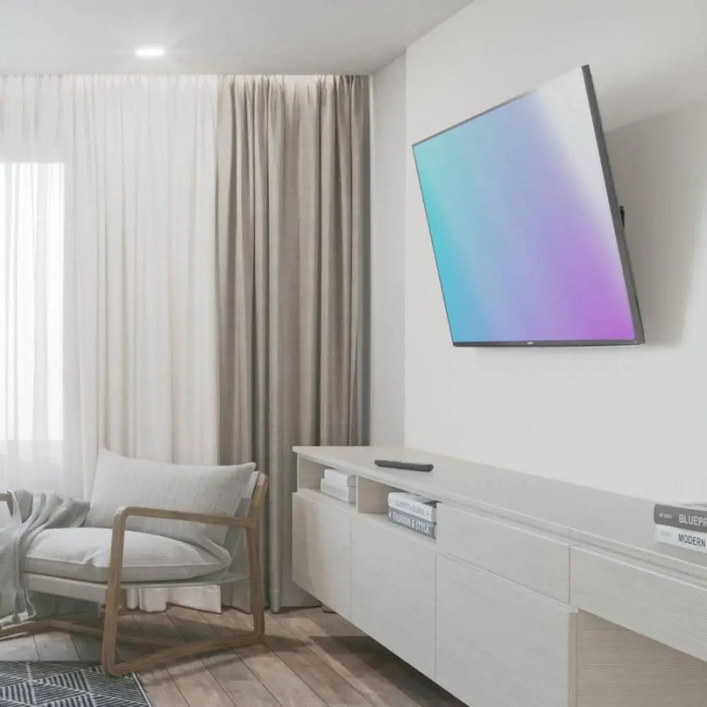 Стенна стойка за TV, 32-75", до 40кг, черна