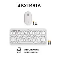 Комплект Мишка и клавиатура LOGITECH Pebble 2 white - 920-012240