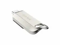 USB памет SanDisk Ultra Luxe, 64GB, USB 3.2 Gen 1, USB-C, Сребрист - SDCZ75-064G-G46