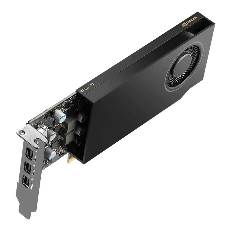Видео карта PNY VCNRTXA400ATX-PB, RTX A400, 4GB, PCIE 4.0 x8, miniDisplayPort 1.4 (4)