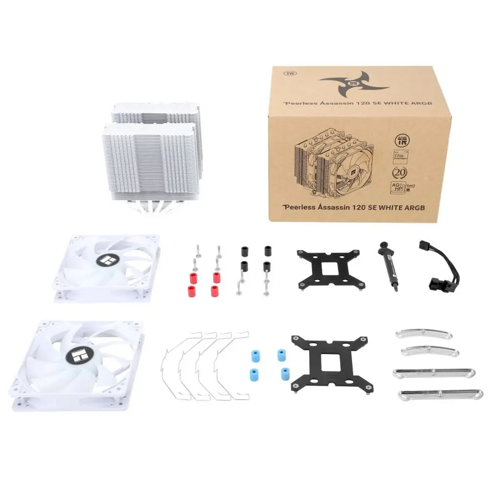 Охладител за процесор Thermalright Peerless Assassin 120 SE ARGB White Dual-Tower CPU Cooler
