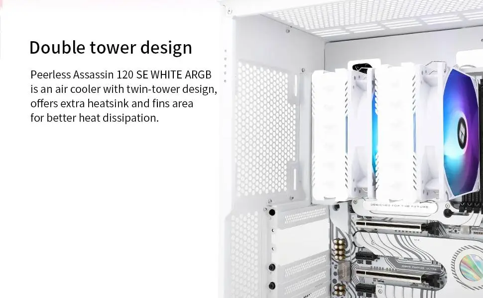 Охладител за процесор Thermalright Peerless Assassin 120 SE ARGB White Dual-Tower CPU Cooler