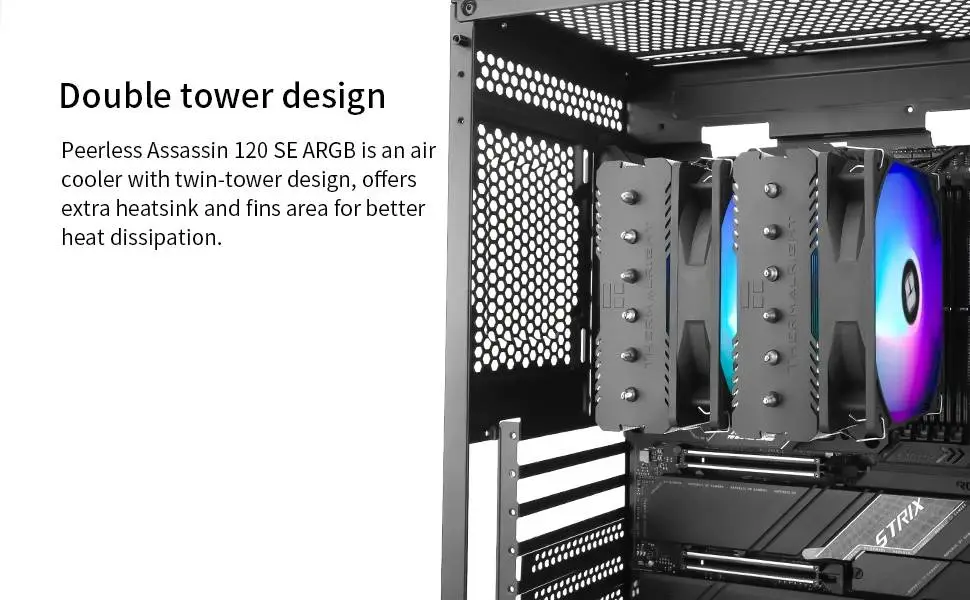 Охладител за процесор Thermalright Peerless Assassin 120 SE ARGB Dual-Tower 