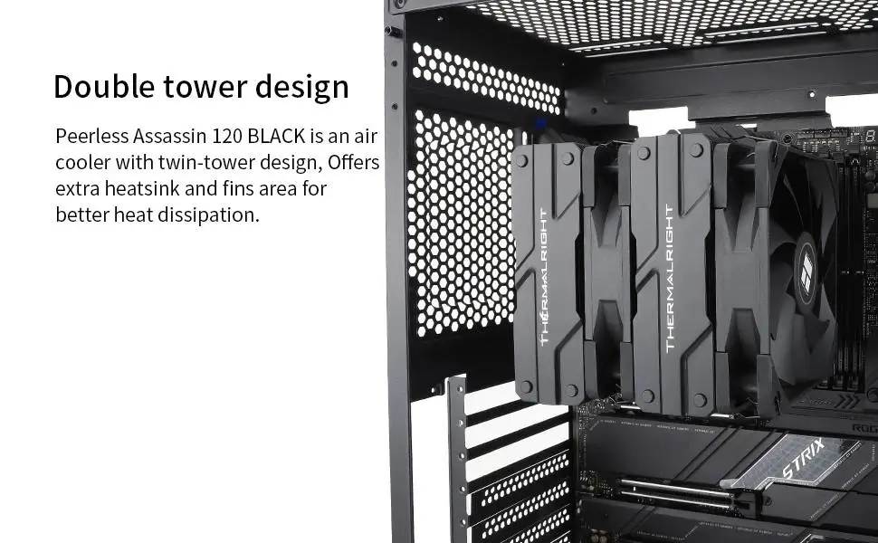 Охладител за процесор Thermalright Peerless Assassin 120 Black Dual-Tower CPU Cooler