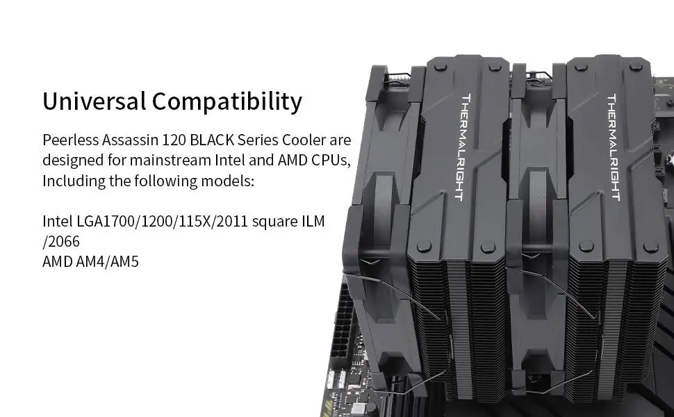 Охладител за процесор Thermalright Peerless Assassin 120 Black Dual-Tower CPU Cooler