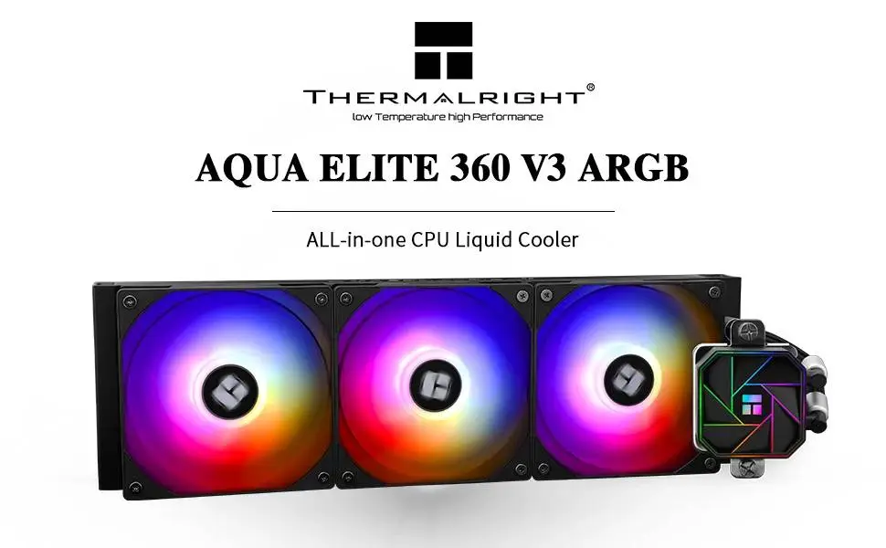 Водно охлаждане за процесор Thermalright Aqua Elite 360 Black A-RGB V3 Water Cooling