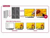 Сплитер DeLock, DisplayPort 1.2 Splitter 1 x DisplayPort in - 2 x DisplayPort out 4K