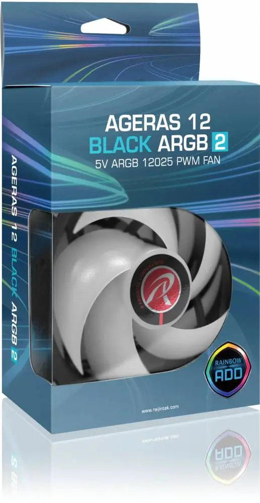 Комплект вентилатори Raijintek  AGERAS 12 WHITE ARGB-2 Fan Pack 2-in-1 2x120mm