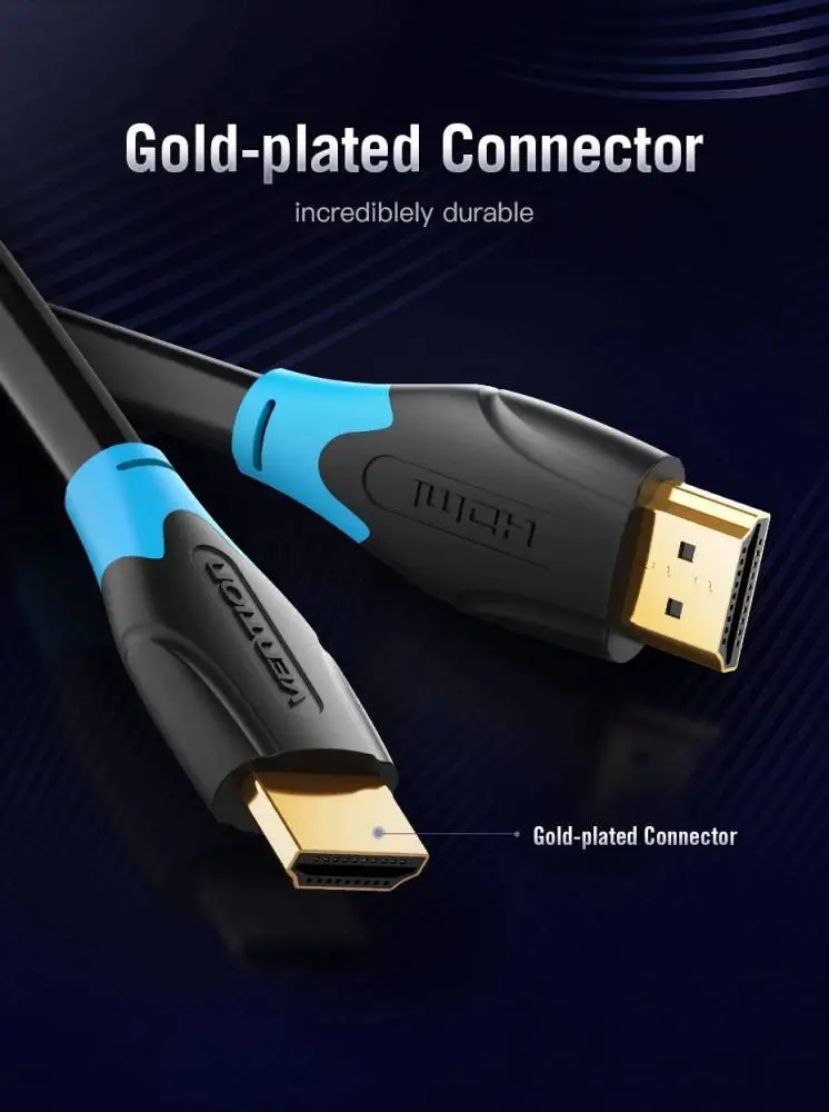 Vention Кабел HDMI v2.0 M / M 4K/60Hz Gold - 20M Black - AACBQ