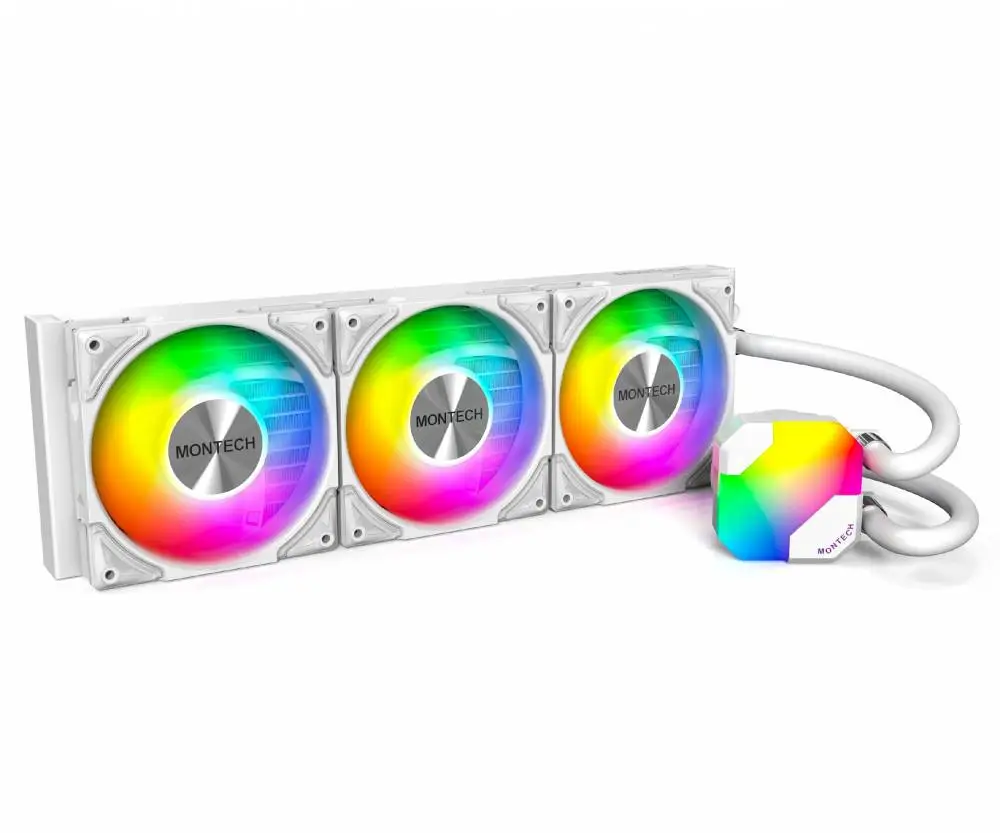 Водно охлаждане за процесор Montech Hyper Flow ARGB 360 CPU Liquid Cooler White