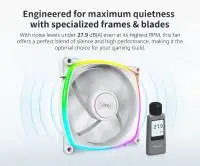 Вентилатор Montech RX140 PWM REVERSE Fan 140mm ARGB White