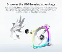 Вентилатор Montech RX140 PWM REVERSE Fan 140mm ARGB White