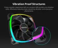 Вентилатор Montech RX140 PWM REVERSE Fan 140mm ARGB Black