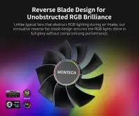 Вентилатор Montech RX140 PWM REVERSE Fan 140mm ARGB Black