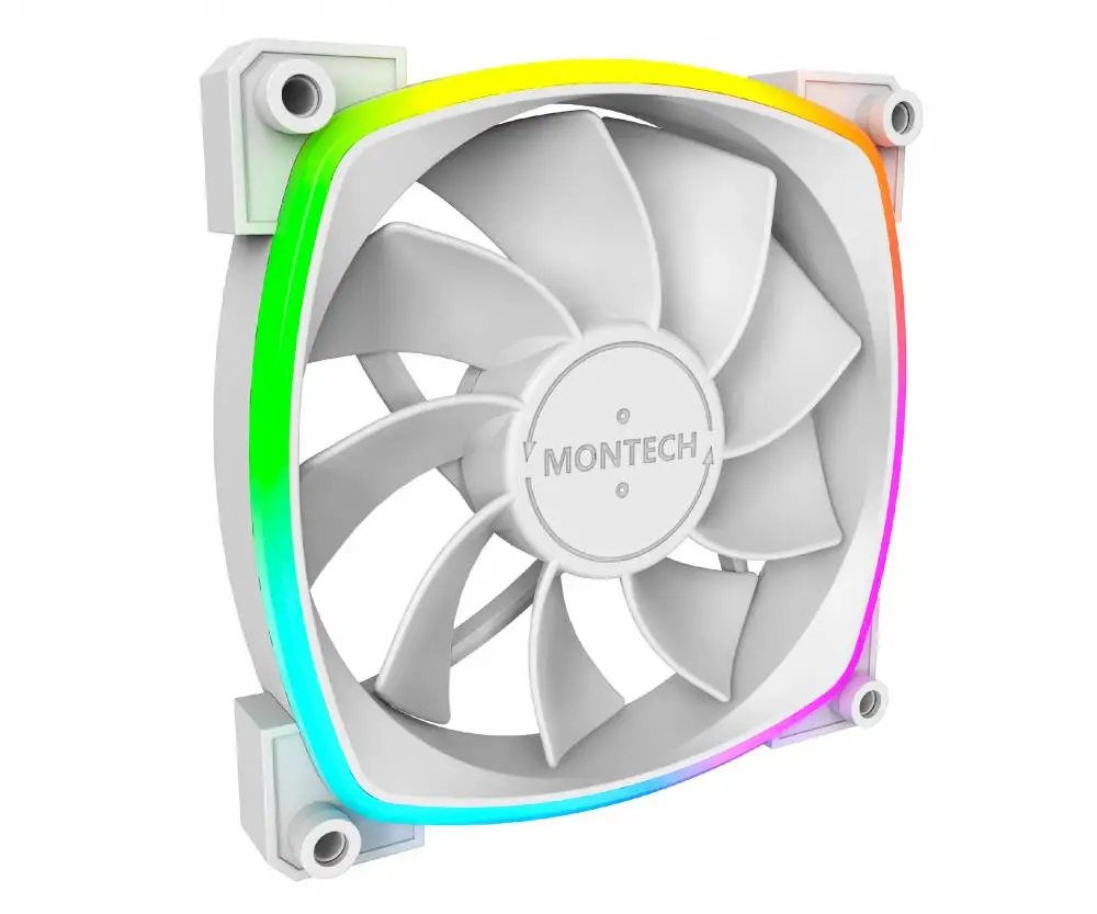 Вентилатор Montech RX120 PWM REVERSE Fan 120mm ARGB White