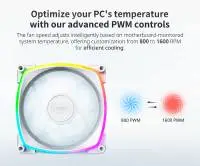 Вентилатор Montech RX120 PWM REVERSE Fan 120mm ARGB White