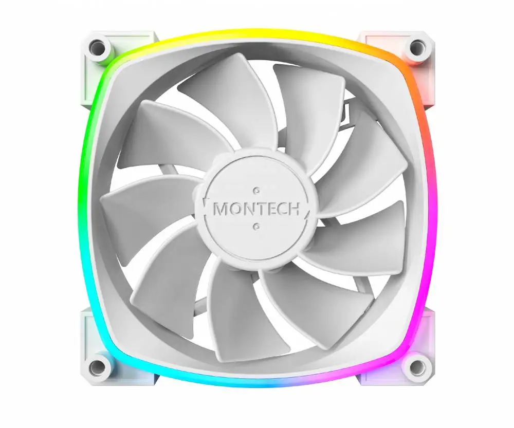 Вентилатор Montech RX120 PWM REVERSE Fan 120mm ARGB White