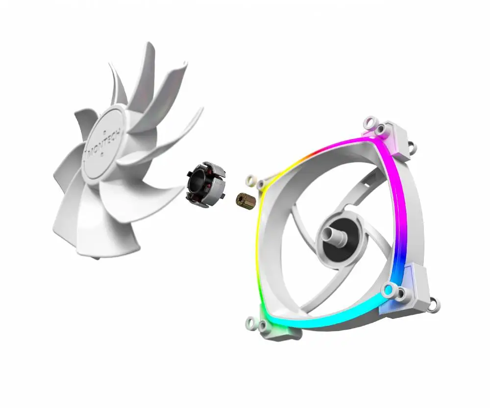 Вентилатор Montech RX120 PWM REVERSE Fan 120mm ARGB White