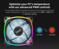 Вентилатор Montech AX140 PWM Fan 140mm ARGB Black 