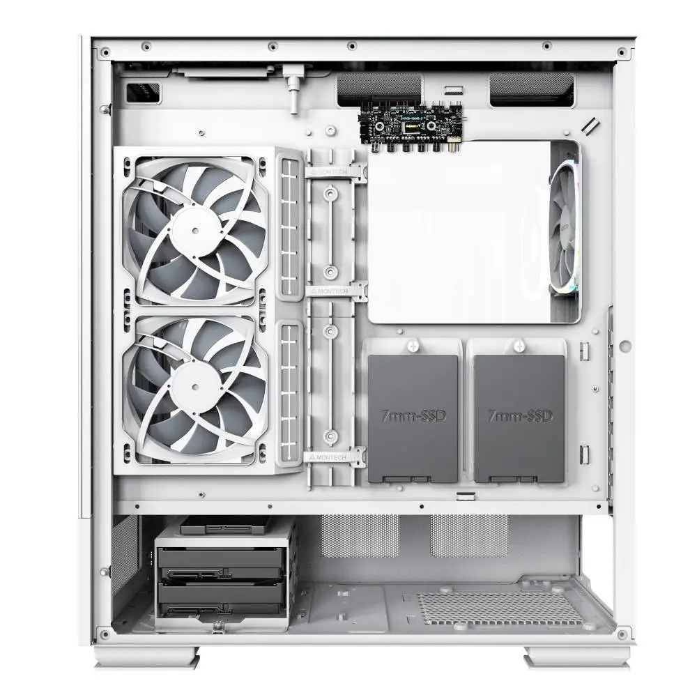 Кутия Montech SKY TWO Mid-tower Case TG ARGB White