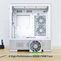 Кутия Montech SKY TWO Mid-tower Case TG ARGB White