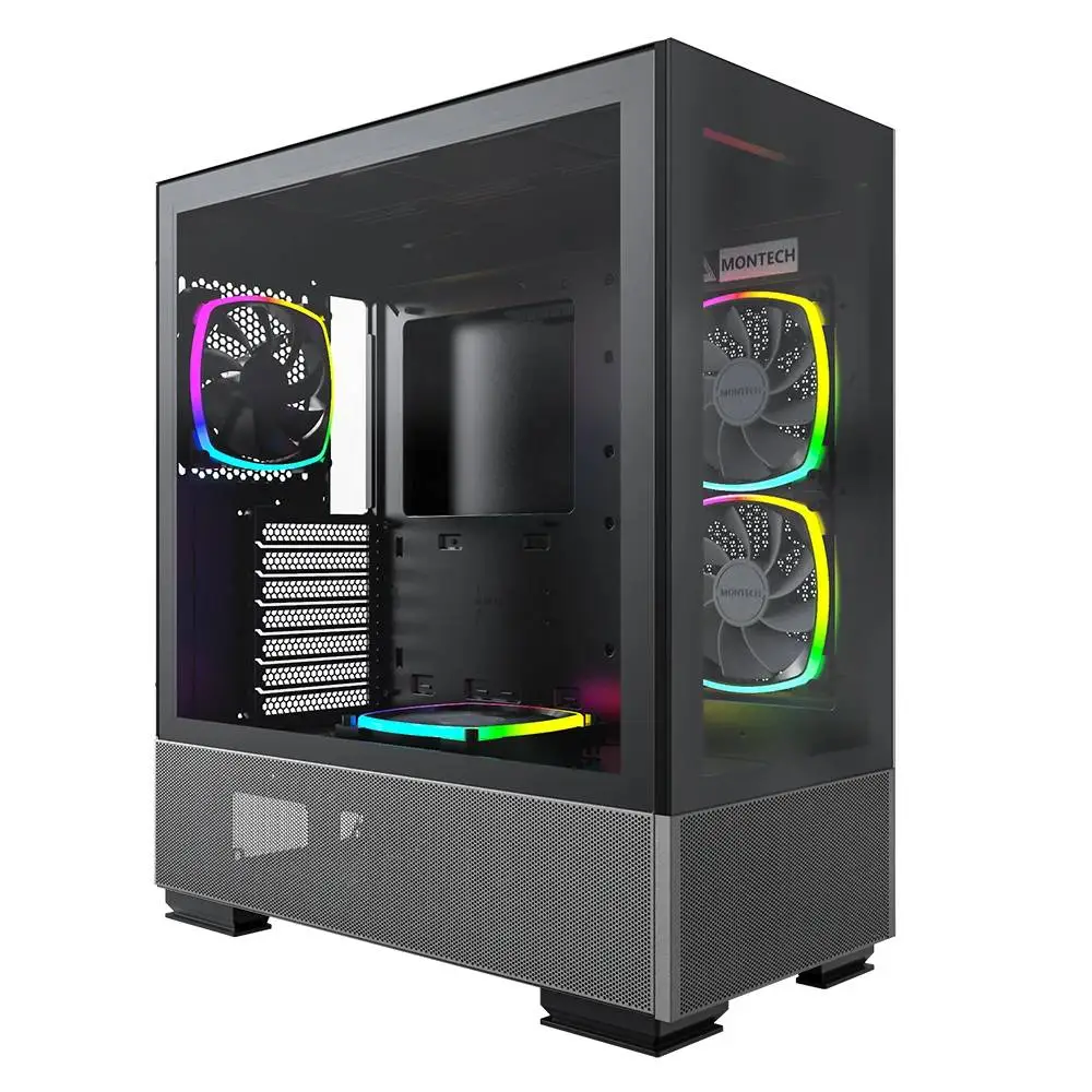 Кутия Montech SKY TWO Mid-tower Case TG ARGB Black