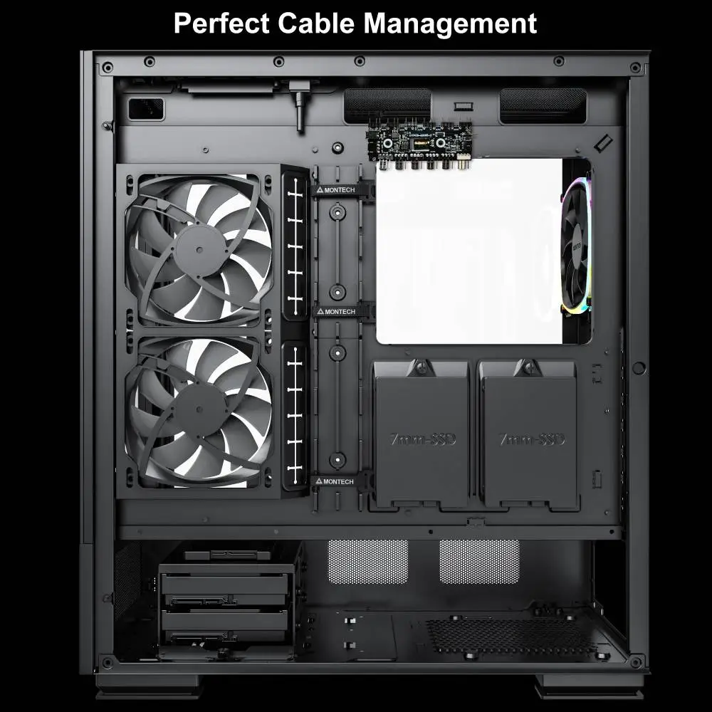 Кутия Montech SKY TWO Mid-tower Case TG ARGB Black