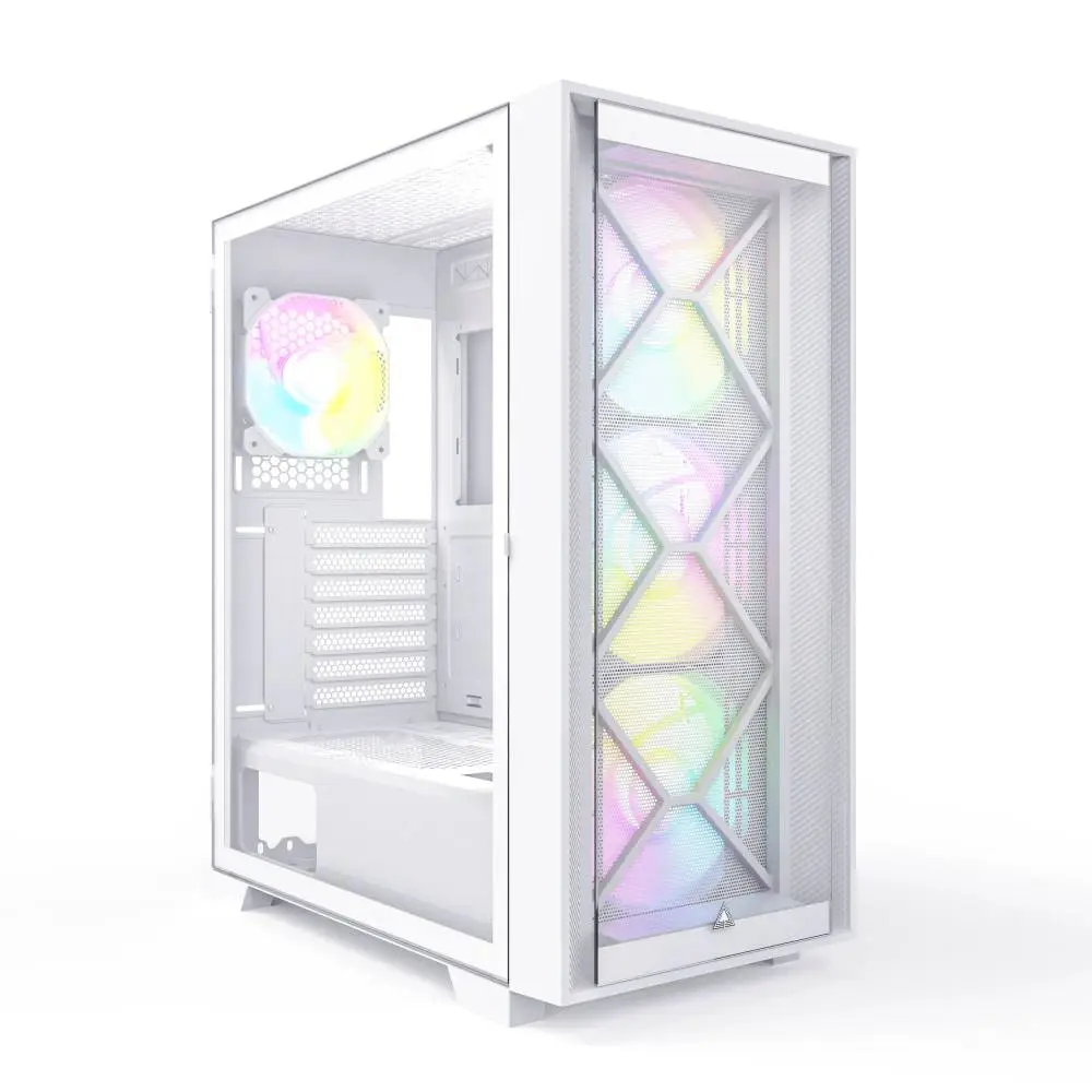 Кутия Montech AIR 1000 PREMIUM Mid-tower Case TG ARGB White