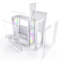 Кутия Montech AIR 1000 PREMIUM Mid-tower Case TG ARGB White