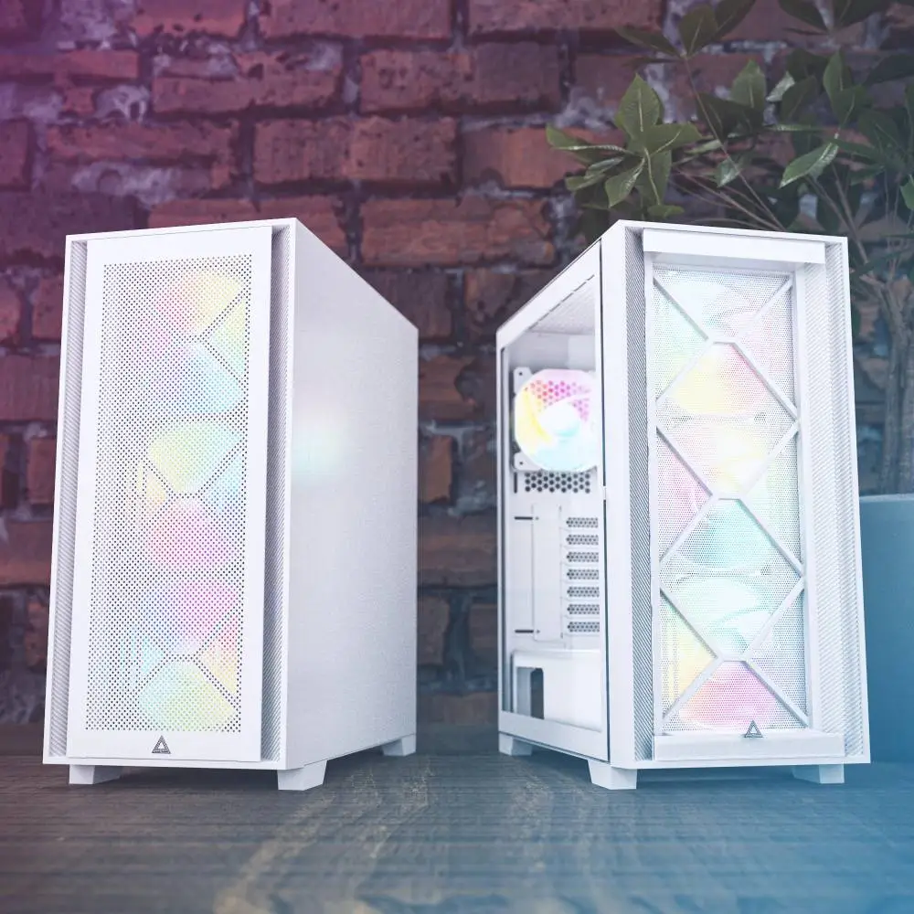 Кутия Montech AIR 1000 PREMIUM Mid-tower Case TG ARGB White