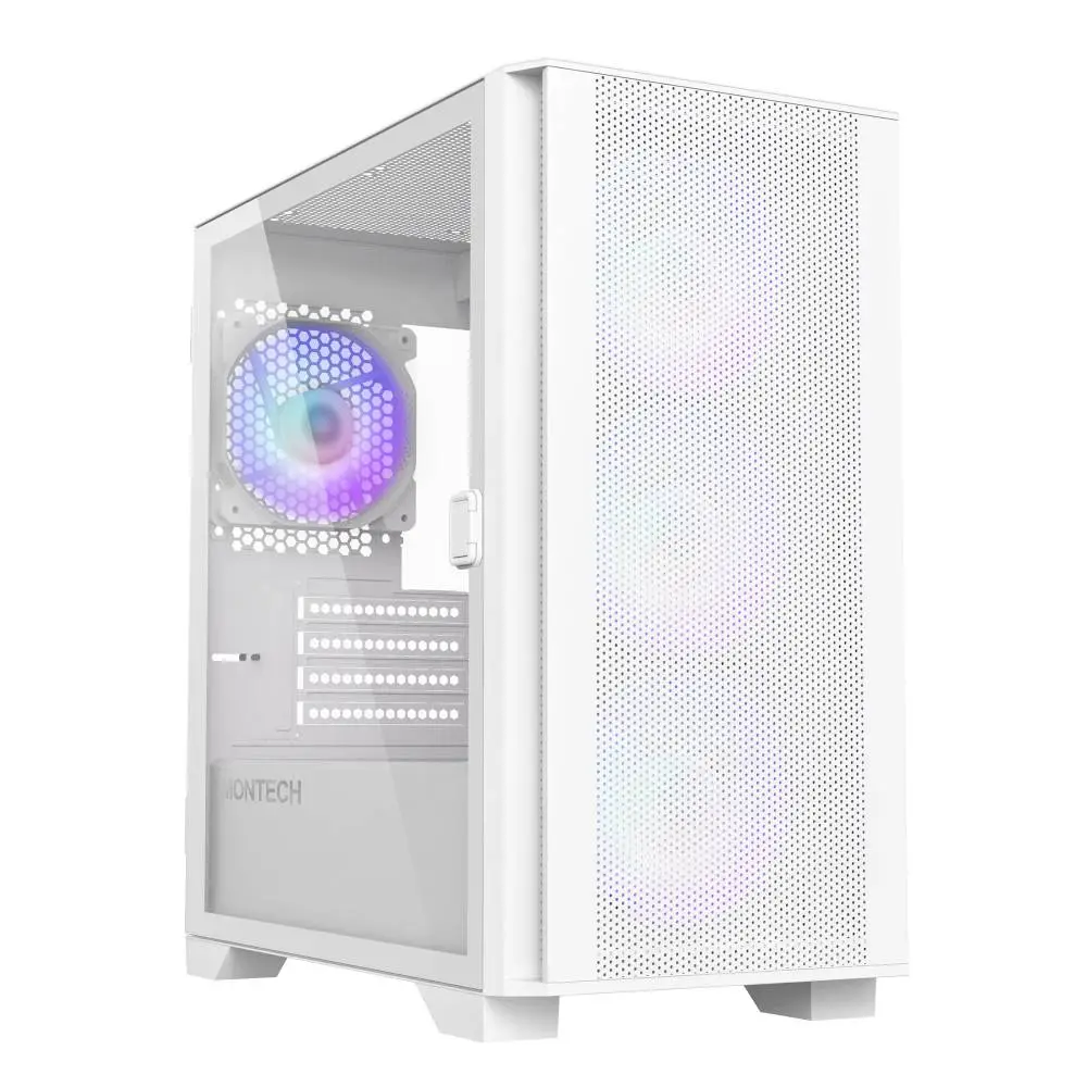 Кутия Montech AIR 100 ARGB Micro ATX Case TG ARGB White