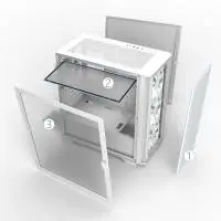 Кутия Montech AIR 100 ARGB Micro ATX Case TG ARGB White