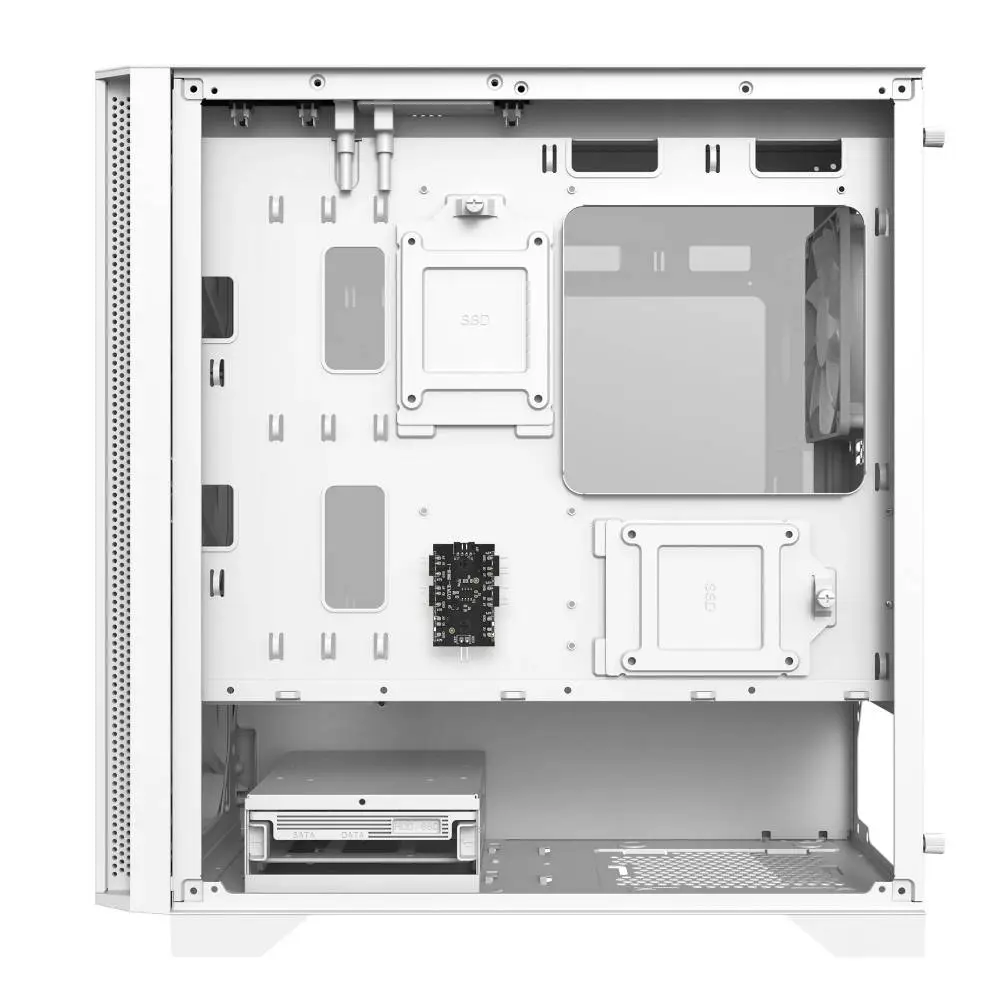Кутия Montech AIR 100 ARGB Micro ATX Case TG ARGB White